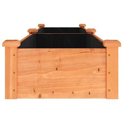 VidaXL Plantenbak verhoogd met voering 240x45x25 cm vurenhout bruin