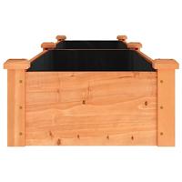 Plantenbak verhoogd met voering 240x45x25 cm vurenhout bruin - thumbnail