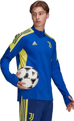 Juventus EU Trainingtop Senior 2021-2022 Blauw - Maat XXL - Kleur: GeelBlauw | Soccerfanshop