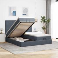 Ottoman bed met matrassen en LED's 180x200cm fluweel - thumbnail