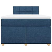 Boxspring met matras stof blauw 120x200 cm - thumbnail
