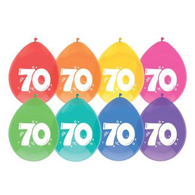 Ballonnen 70 jaar 8 stuks