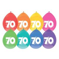 Ballonnen 70 jaar 8 stuks - thumbnail