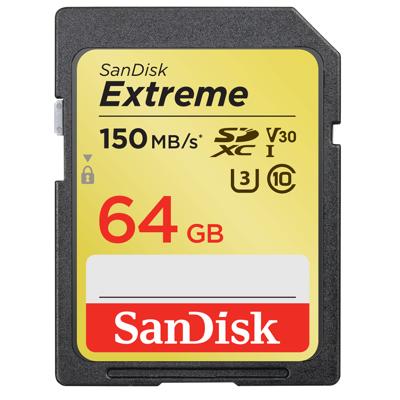 Sandisk SDXC geheugenkaart - 64GB - Extreme - U3