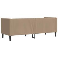 Driezitsbank Chesterfield-stijl kunstleer cappuccinokleurig - thumbnail