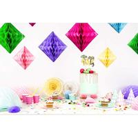 Honeycomb Diamant Donker Roze 20cm - thumbnail