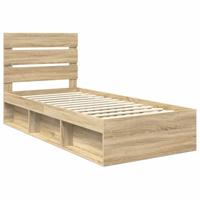Bedframe met hoofdeinde Sonoma 90 x 190 cm Massief grenenhout - thumbnail