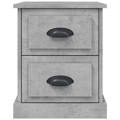 Nachtkastjes 2 st 39x39x47,5 cm bewerkt hout betongrijs