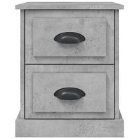 Nachtkastjes 2 st 39x39x47,5 cm bewerkt hout betongrijs - thumbnail