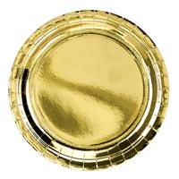 Gouden Partyborden Metallic 23cm - thumbnail