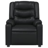 Fauteuil verstelbaar kunstleer zwart - thumbnail