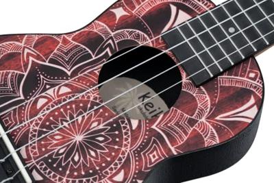 Ortega Keiki K2SS-RKC Soprano Size Ukulele Red Kaleidoscope sopraan ukelele set