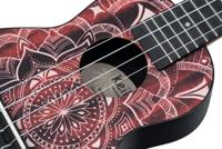 Ortega Keiki K2SS-RKC Soprano Size Ukulele Red Kaleidoscope sopraan ukelele set - thumbnail