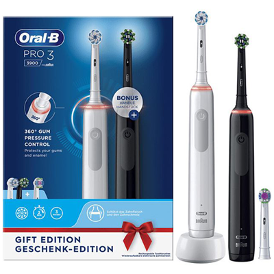 Oral B PRO 3 3900 Duo Tandenborstel Zwart