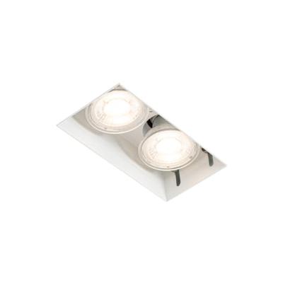 QAZQA Set van 6 inbouwspots wit GU10 50mm 2-lichts trimless - Oneon