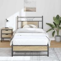 Bedframe zonder matras hout sonoma eikenkleurig 90x190 cm - thumbnail