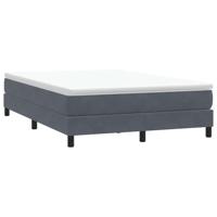Boxspring zonder matras fluweel donkergrijs 140x210 cm - thumbnail