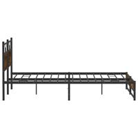 Bedframe zonder matras metaal gerookt eikenkleurig 183x213 cm - thumbnail