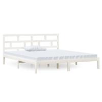 Bedframe massief hout wit 135x190 cm - thumbnail