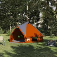 Teepee Tent met dak Grijs en Oranje 490 x 410 x 210 cm - thumbnail