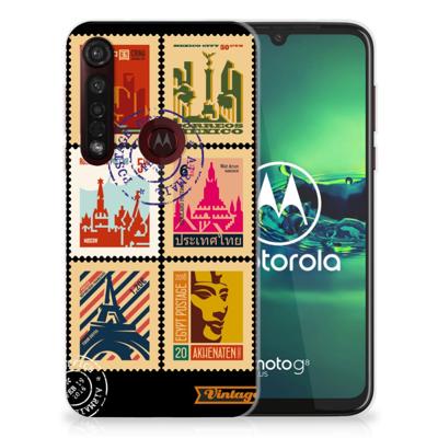 Motorola Moto G8 Plus Siliconen Back Cover Postzegels Motorola Moto G8 Plus Siliconen Back Cover Postzegels