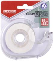 OFFICE products plakband, 19 mm x 33m, transparant, blister met 1 afroller met 1 rolletje - thumbnail