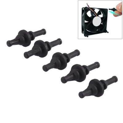 20 stuks 29.9mm Anti zachte trillingsdemping nagel rubberen Silicone Computer Fan schroef (zwart)