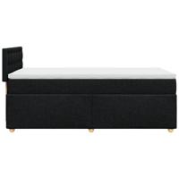 Boxspring met matras stof zwart 90x200 cm - thumbnail