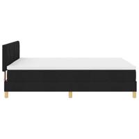Boxspring bed met matras met hoofdeinde Zwart 140 x 190 cm Stof - thumbnail