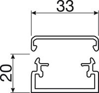 Hager LF2003507030 Kabelgoot (l x b x h) 2000 x 33 x 20 mm Grijs 2 m - thumbnail