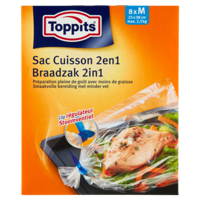 Toppits braadzakken 2-in-1 8xM - thumbnail