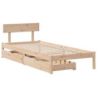 Bedframe zonder matras massief grenenhout 90x200 cm - thumbnail