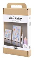 Creativ Company Hobbyset borduurwerk, afbeeldingen, pastelkleuren, 1 doos - thumbnail