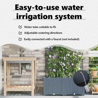 Tuin Bloempot 2 pcs Licht Grijs Staal