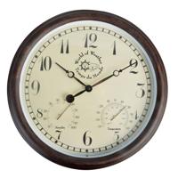 Esschert Design stationsklok met thermo-hygrometer 30,5 cm tf008 - thumbnail