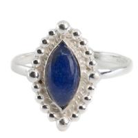 Edelsteen Ring Saffier (gekleurd) - 925 Zilver (Maat 17) - thumbnail
