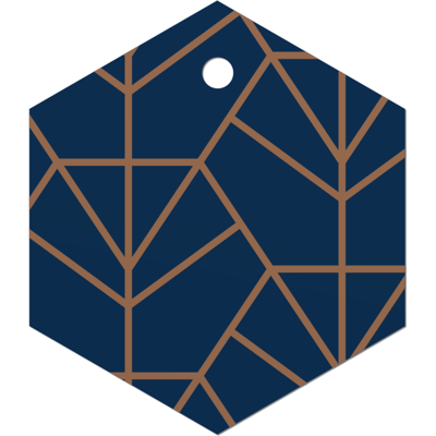 Hangtag | Blue diamond | 60x69mm | kraftpapier | blauw/koper | 50 stuks Hangtag | Blue diamond | 60x69mm | kraftpapier | blauw/koper | 50 stuks