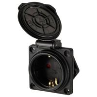 Sygonix SY-6746374 Geaard stopcontact IP44 Zwart - thumbnail