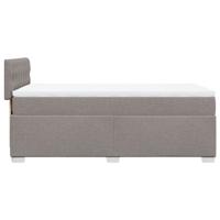 Boxspring met matras stof taupe 90x200 cm - thumbnail