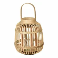 Lantaarn Bamboe Naturel 24cm - thumbnail