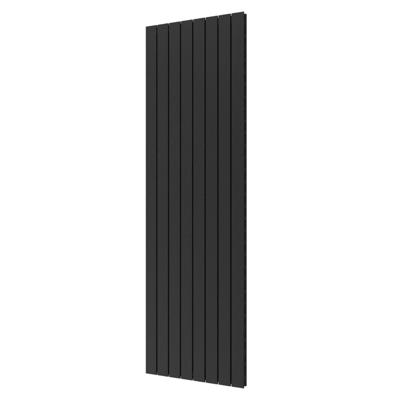 Plieger Designradiator Cavallino Retto Dubbel 1716 Watt Middenaansluiting 200x60,2 cm Black Graphite