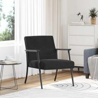 Fauteuil Zwart 59 x 75 x 78 cm Fluweel - thumbnail