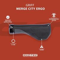CONTEC handvatten "merge city ergo" ct grips merge city ergo 140mm, black - thumbnail