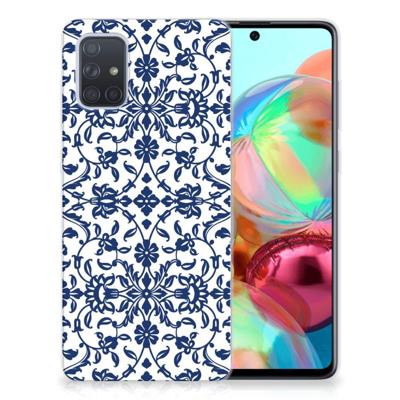 Samsung Galaxy A71 | TPU Case | Flower Blue