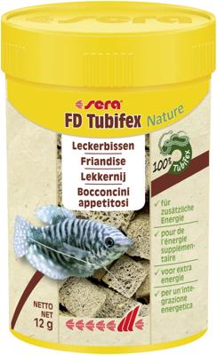 Sera FD Tubifex Nature 100ml - Eiwitrijke Vriesgedroogde Wormen voor Vleesetende Siervissen