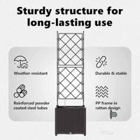 Tuin Bloempot Bruin 40 x 40 x 142 cm Staal - thumbnail