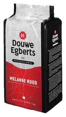Koffie douwe egberts snelfilter melange rood 1kg | 6 stuks