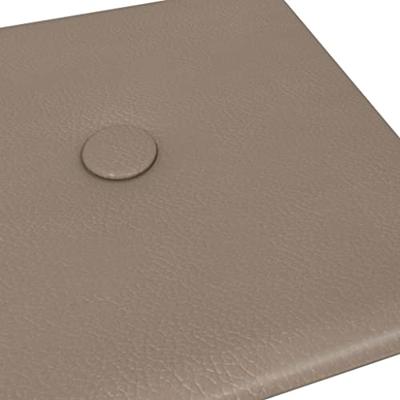 VidaXL Wandpanelen 12 st 0,54 m² 30x15 cm kunstleer cappuccinokleurig
