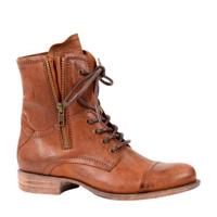Sacha leren veterboots cognac - thumbnail
