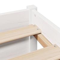 Bed met boekenkast zonder matras grenenhout wit 180x200 cm - thumbnail